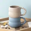 Caneca Criativa Personalizada Cerâmica Café Design de Nicho Alça de Pérola Fofa Copo de Água Abóbora Estilo Nórdico