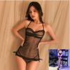 Lencería Sexy, Coqueteo Sexy, Caliente Gasa Suave Transparente Halter Falda con Tirantes, Pasión Descubierta, No Necesita Quitarse, Entrega al Mayoreo