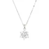Collar de Copo de Nieve de Plata de Ley S925 para Mujer, Moda de Invierno, Elegante, de Alta Gama, Creativo, Versátil, Giratorio, Collar de Venta Caliente, Regalo