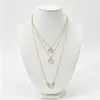 Cadena de Perlas Oceánicas de Venta Caliente Transfronteriza Europea y Americana Cadena para Clavícula de Mujer Colgante de Estrella de Mar y Concha Collar Multicapa Apilable Venta al por Mayor