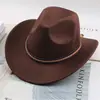 Chapéu Top Étnico Chapéu de Cowboy Ocidental Xizang Xizang Chapéu de Performance Chapéu de Lã Chapéu de Lã Retrô Centro-Europeu e Americano