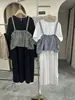 2026 Verano Europeo y Americano Transfronterizo Nuevo Moda Femenina Top Cuadros Fruncido Patchwork Camisola Sexy Chaleco Caliente Sin Tirantes