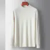 Suéter de Lana para Hombre 100% Lana Pura Otoño/Invierno 2024 Suéter de Lana para Hombre con Cuello Medio Capa Interior de Lana Suéter de Lana Merino de Grosor Medio