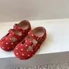 Sapatos Infantis de Bolinhas Estilo Coreano para Primavera e Verão, Sapatos de Couro para Crianças, Sapatos Mary Jane Princesa para Meninas, Sapatos Individuais para Bebês Meninas