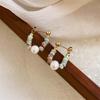 Pendientes de perla de agua dulce natural de piedra Shoushan, diseño para mujer, pendientes únicos, ligeros, de lujo, con hebilla de oreja de sentido avanzado.