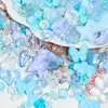 Miçangas Acrílicas de Cores Aleatórias Misturadas com Furos Retos, Miçangas Soltas para Acessórios de Joias DIY, Correntes para Celular, Colares e Decorações com Miçangas