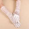 Guantes de novia largos retro, accesorios para fotos de boda, cosplay, guantes de mujer, etiqueta de fiesta, guantes de colores
