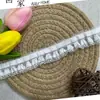 Encaje Elástico de 2.5cm + Encaje de Lana Tejido Accesorios para Prendas al por Mayor En Stock Accesorios de Encaje de Algodón Encaje para Ropa
