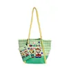 Nueva Bolsa de Lona para Niños con Estampado de Dibujos Animados Lindos, Bolso de Hombro Único para Niños Pequeños y Bebés, Bolsa Tipo Cubo para Snacks de Gran Capacidad para Salidas