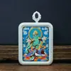 Personalizável Cultural e Criativo Tara Verde Tibetana Vários Tamanhos Tridimensional Pintado à Mão Tsa-tsa Pingente Thangka Ornamento de Mesa Pendurado Atacado