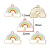 Pendente de Nuvem Arco-Íris de Liga Metálica com Gotejamento de Óleo Desenho Animado Fofo para Pulseira Colar Chaveiro Pingente de Bolsa DIY W775