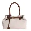 Moderna Bolso de Hombro de Lona de Gran Capacidad para Viajes, Estilo Nuevo 2025, Combinación de Colores, Retro, para Mujer