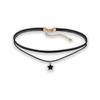 Collar de cadena de clavícula multicapa con correa de cuello corto para mujer, popular en Internet, estilo coreano.