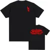 Camiseta com Estampa de Logo Branco é uma Tendência Popular, Camiseta de Banda de Rock, Streetwear Unissex Hip-Hop, Algodão