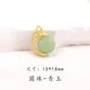 Joia de Metal com Contas Redondas Crescentes Artesanato em Vidro Jade Sintético Roupa Tang Cheongsam Dinastia Han Brocado Song Pingente Decorativo Roupa