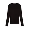 100% lana pura Yangzi alemán 18 puntos sin costuras elegante ajustado cuello semi-alto adelgazante punto base suéter para mujer