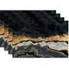 Jogos Americanos de Linho Transfronteiriços Tecido com Estampa de Mármore em Aquarela Nórdica Jogos Americanos Estilo Ocidental Jogos de Mesa Anti-Manchas e Isolantes Térmicos Itens em Estoque Transfronteiriços