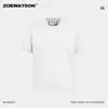 Camiseta Masculina ZOEWATSON Pesada Estilo Americano Corte 3D Gola Redonda Manga Curta Verão Simples Respirável Versátil