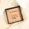 Set de Caja de Regalo con Collar para el Día de la Madre con Circonita en Forma de Corazón Microincrustada, Diseño de Moda, Cadena Súper Brillante de Plata para la Clavícula