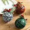 Amazon Enfeites de Sino Coloridos de Natal 8cm Textura de Metal Pintada Acessórios para Decoração de Árvore de Natal Atacado Retrô