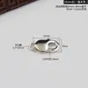 Hebilla de resorte de plata de ley 925 hebilla de cola de camarón collar pulsera hebilla accesorios DIY hechos a mano joyería hebilla cuadrada hebilla plateada hebilla de langosta