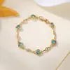 Pulseira de aço titânio estilo coreano transfronteiriça, venda quente, pulseira de aço titânio, pulseira versátil de temperamento de luxo leve, não desbota, fábrica de pulseiras, atacado feminino