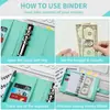 Cuaderno de hojas sueltas a6 bestseller transfronterizo con patrón de cuadros, organizador financiero de cuero, cuaderno planificador de presupuesto de efectivo creativo