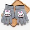 Guantes de Invierno Cálidos para Niños y Niñas, Guantes de Felpa de Cinco Dedos para Niños Pequeños, Guantes de Esquí de Punto para Niños