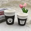 Copo de Papel Descartável Doméstico Espessado Copo de Café para Negócios Copo de Água para Escritório Copo Médio Bebida Quente