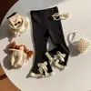 Pantalones Casuales de Moda Elegantes con Encaje y Micro Campana para Niñas, Nueva Colección Otoño 2026, Algodón con Sensación de Capa de Aire, Tallas Pequeñas y Medianas