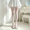 MeiasLolita Rosa Brancas de Seda Cor da Pele para Primavera e Verão, Finas e Duráveis, Seda Preta Resistente a Rasgos, Meias Ultrafinas que Realçam a Pele