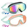 Gafas de natación para adultos con marco grande electrochapado transfronterizo personalizadas para hombres y mujeres, impermeables antivaho de alta definición con tapones para los oídos integrados