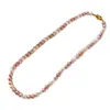 Hebilla de Lingote de Oro Textura de Algodón Color Caramelo Collar de Perlas Shijia Lujo Ligero Nicho Apilable Cadena para Clavícula Dopamina