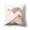 Funda de almohada de poliéster marmoleado estilo ins nórdico estampado geométrico terciopelo piel de melocotón funda de almohada para sofá de sala de estar QTH03