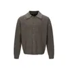 Cardigan Suéter de Tricô com Gola Lapela Neutra Silhouette Japonesa para Homens e Mulheres Mesmo Estilo Solto Cardigan Silhouette Cityboy Peça de Roupa Externa Outono