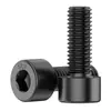Parafuso de Cabeça Cilíndrica de Aço Carbono Grau 12.9 com Rosca Inversa m4m5m6m16 Parafuso de Rosca Completa Preto