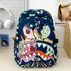 Mochila Escolar Leve Impermeável Colorida de Tubarão Nova Transfronteiriça para Estudantes Estampada Grande Capacidade Desenho Animado Personalizado Moda Mochila