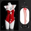 Lemon Story Conejita Sexy Ropa Interior Sexy Rojo Tentación de Año Nuevo Ropa de Navidad Pasión en la Cama Uniforme Traje