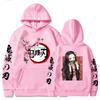 Anime Ghost Extermination Blade You Bean Periférico Impreso Sudadera con Capucha para Adulto con Forro Polar Sudadera con Capucha de Otoño e Invierno para Hombre y Mujer