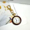 Reloj colgante clásico de moda en color macarrón, reloj de bolsillo simple y colorido, reloj de cuarzo mini portátil para estudiantes