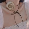 Collar de flores de moda de Corea del Sur, elegante, dulce y sencillo, collar multiusos, cadena de cintura retro francesa.