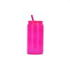 Sublimación 16oz alto borosilicato color simple lata de Coca-Cola con pajita vaso de agua niños estudiantes hombres y mujeres vaso de vidrio personalización