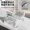 Taburete de Plástico para Inodoro al por Mayor, Nuevo Diseño Transparente Engrosado, Alto Valor Estético para Baño, Dormitorio e Inodoro, Reposapiés Taburete Bajo