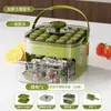 Bandeja de Gelo Pressionável Molde de Cubo de Gelo Caixa de Fazer Gelo Máquina de Cubo de Gelo Doméstica Grau Alimentício Geladeira Grande Capacidade Armazenamento de Gelo Molde de Moagem