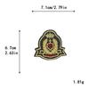 Insignia de tela bordada con corona de hilo dorado para uniforme escolar, brazalete, parche hecho a mano para bricolaje
