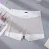 Cueca Boxer Feminina Plus Size 100kg de Seda Gelo 10A com Forro Antibacteriano de Algodão Puro Shorts de Segurança Esportivo Anti-Exposição Dois em Um para o Verão