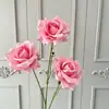 Set de 3 Piezas de Flor de Rosa en Relieve para Decoración de Boda, Flores Artificiales para Arreglos de Boda, Decoración de Hotel y Hogar, Flores Falsas