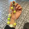 Corrente de Celular de Contas Feita à Mão Corrente para Pendurar Lanyard de Celular Estrela de Cinco Pontas Colorida Galvanizada com Cristal Bolsa Pendurada Enfeites para Pendurar Chaveiro Feminino