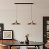 Lustre minimalista estilo Bauhaus para restaurante, luminária pendente criativa de ferro forjado de alta qualidade para mesa de jantar e balcão de bar, luminária em forma de OVNI