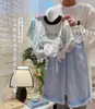Conjunto de verão para meninas 2025 novo infantil estilo estrangeiro desenho animado manga curta feminino tesouro verão calça pantalona uma geração de cabelo